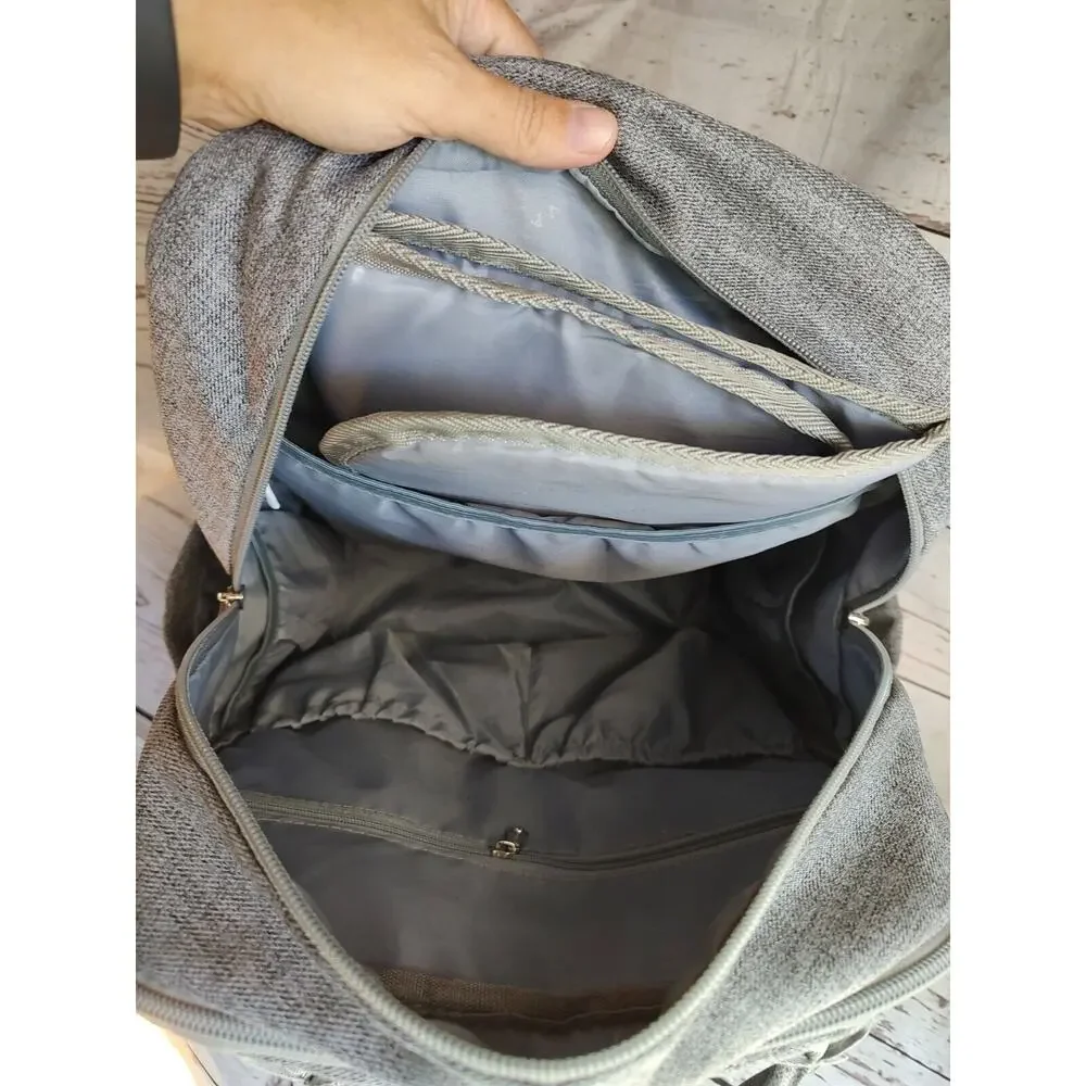 Ruvalino Multifunction Travel Diaper Bag Backpack Back Pack, Brown Gray Grey